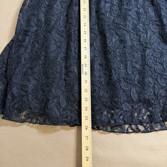 Lularoe Lola Skirt Size 2XL Black Lace Overlay Goth Emo Versatile Classic - Picture 4 of 6